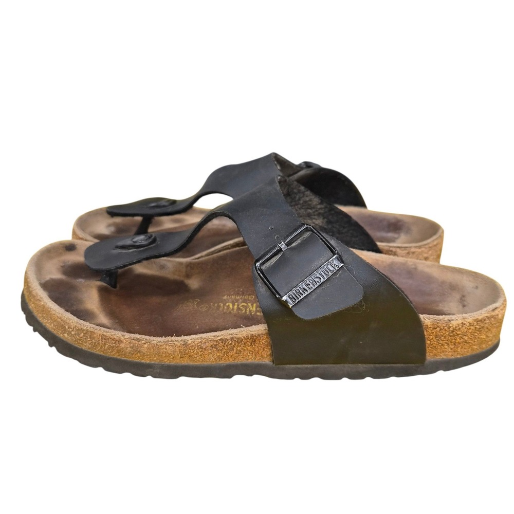 Birkenstock Gizeh Black Birko-Flor Thong Sandals Size 42 L11 M9 Regular Wide